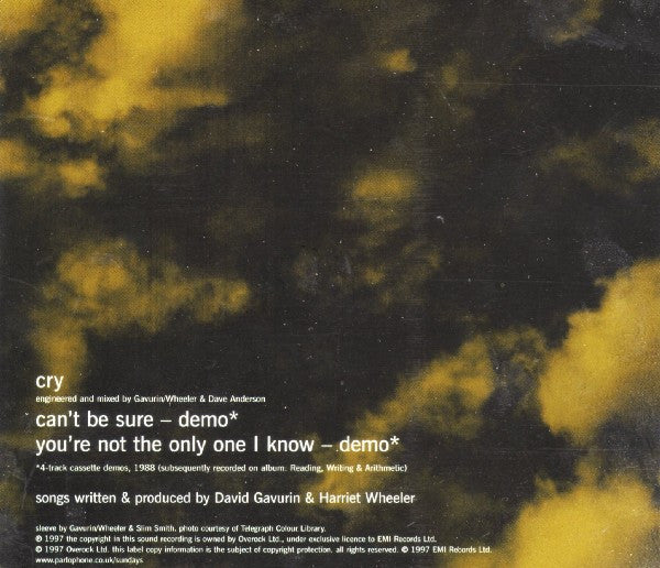 The Sundays : Cry (CD, Single, CD1)