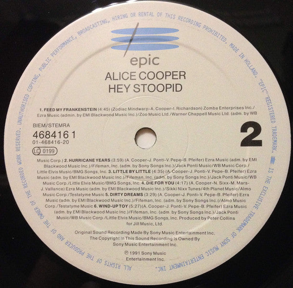Alice Cooper (2) : Hey Stoopid (LP, Album)
