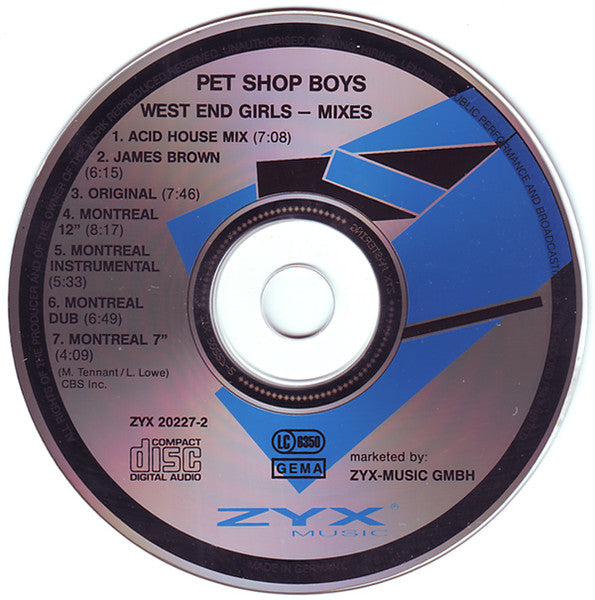 Pet Shop Boys : West End Girls (Mixes) (CD, Maxi)