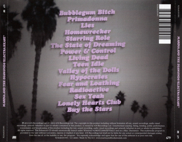 Marina &amp; The Diamonds : Electra Heart (CD, Album, Dlx, Enh)