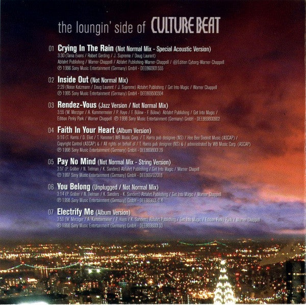 Culture Beat : The Loungin' Side Of Culture Beat (CD, Comp)