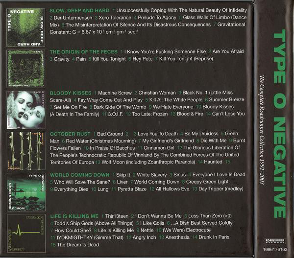 Type O Negative : The Complete Roadrunner Collection 1991-2003 (Box, Comp + CD, Album, RE, Car + CD, Album, RE, Ca)