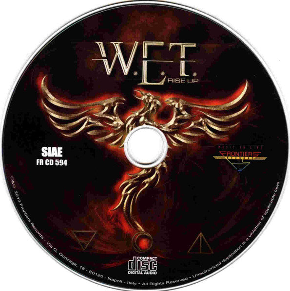 W.E.T. (2) : Rise Up (CD, Album, Dig)