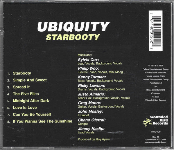 Roy Ayers Presents Ubiquity (4) : Starbooty (CD, Album, RE)