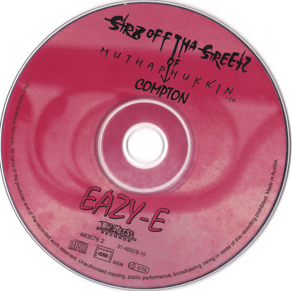 Eazy-E : Str8 Off Tha Streetz Of Muthaphukkin Compton (CD, Album)
