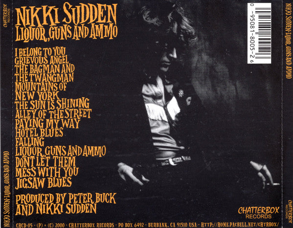 Nikki Sudden : Liquor, Guns And Ammo (CD, Album)