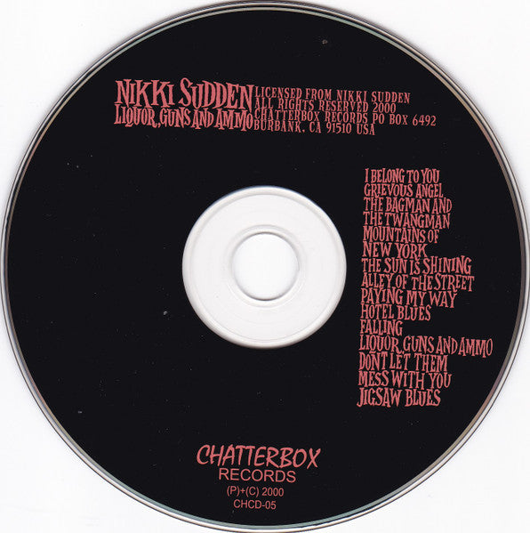 Nikki Sudden : Liquor, Guns And Ammo (CD, Album)