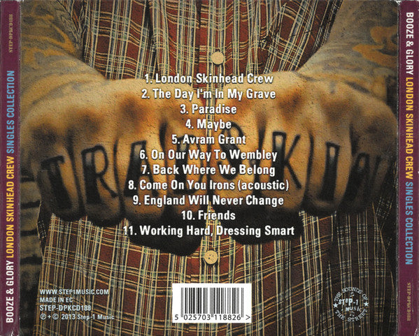 Booze &amp; Glory : London Skinhead Crew (Singles Collection) (CD, Comp)