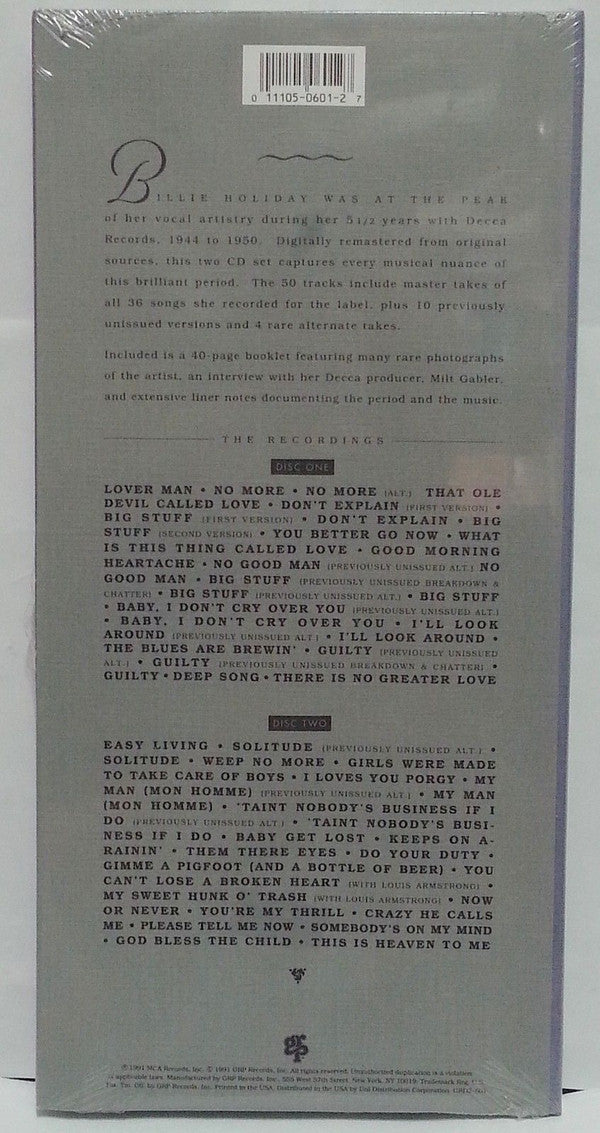 Billie Holiday : The Complete Decca Recordings (2xCD, Comp, RM)