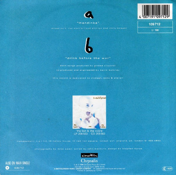 Sinéad O&#39;Connor : Mandinka (7&quot;, Single)