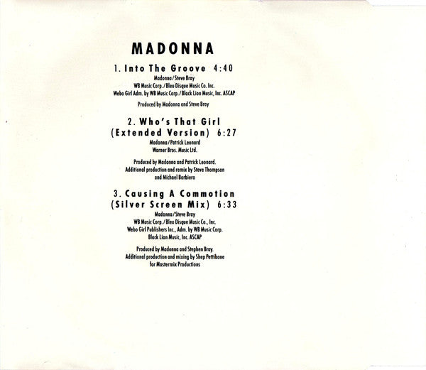 Madonna : Into The Groove (CD, Single, Comp, RE)