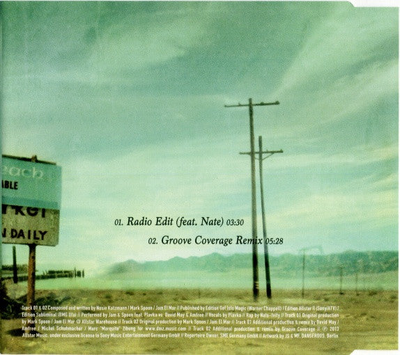 Jam &amp; Spoon Feat. Plavka Vs. David May (3) &amp; Amfree : Right In The Night 2013 (CD, Single)