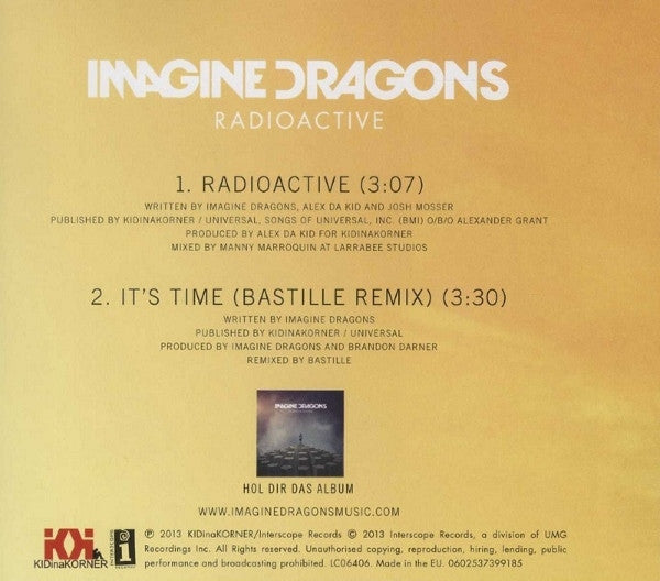 Imagine Dragons : Radioactive (CD, Single)