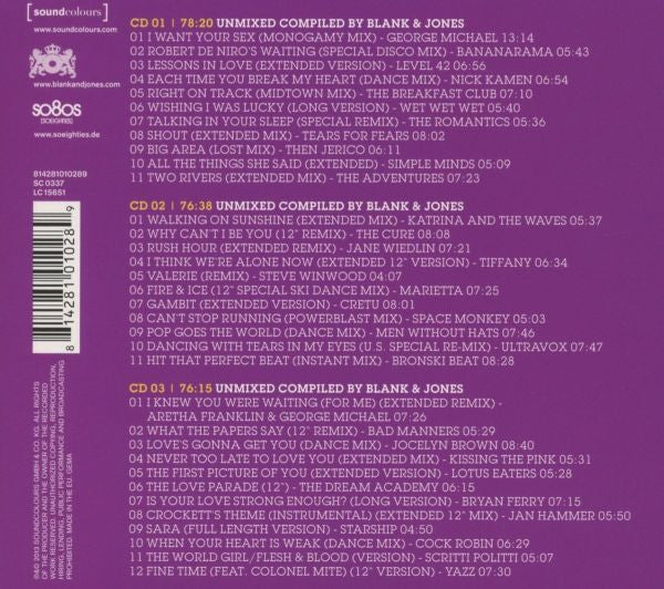 Blank &amp; Jones : So80s (Soeighties) 8 (3xCD, Comp)