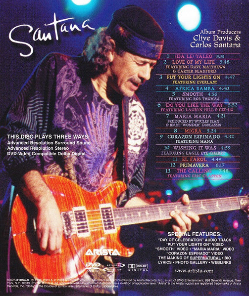 Santana : Supernatural (DVD-V, Album, Multichannel, NTSC)