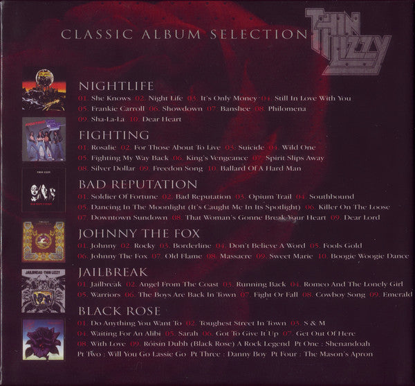 Thin Lizzy : Classic Album Selection (CD, Album, RE, RM + CD, Album, RE, RM + CD, Album,)