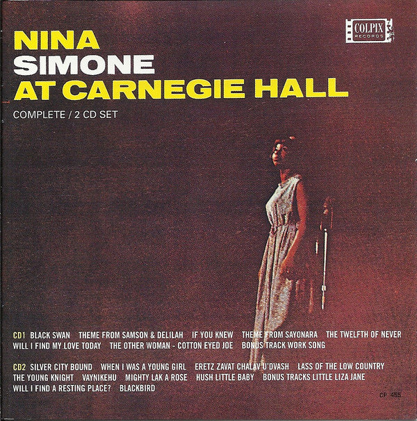 Nina Simone : At Carnegie Hall (2xCD, Album, Copy Prot., RE, RM)