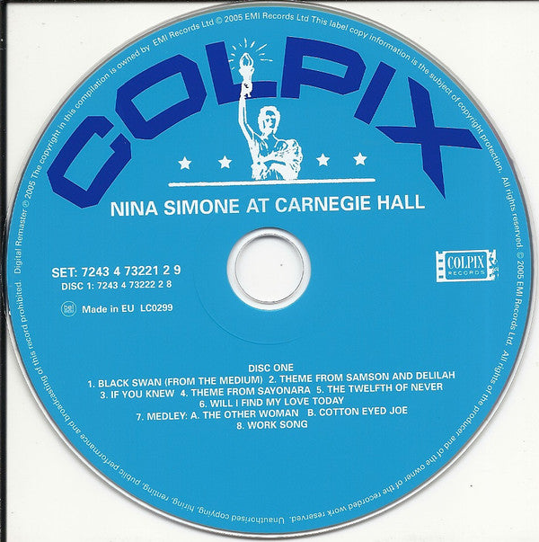 Nina Simone : At Carnegie Hall (2xCD, Album, Copy Prot., RE, RM)