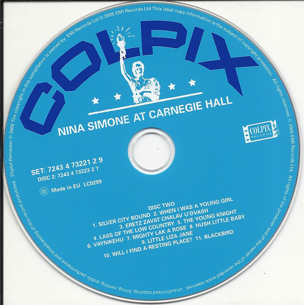 Nina Simone : At Carnegie Hall (2xCD, Album, Copy Prot., RE, RM)