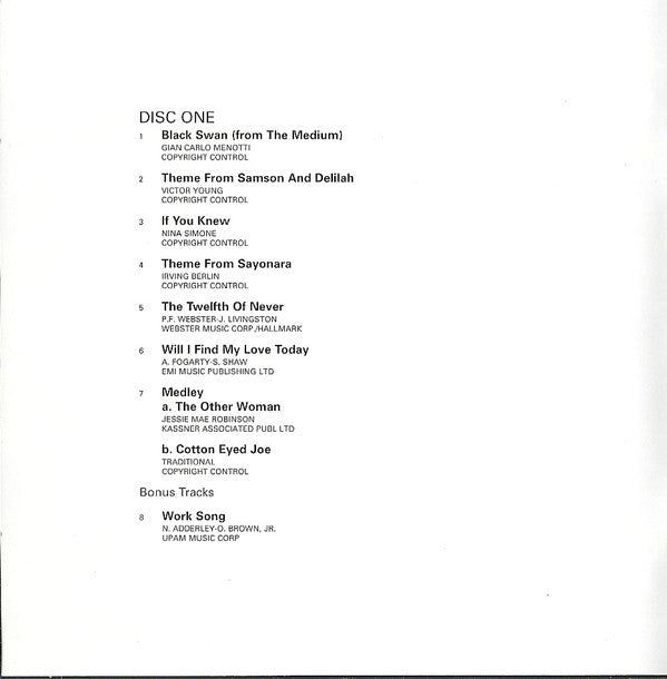 Nina Simone : At Carnegie Hall (2xCD, Album, Copy Prot., RE, RM)