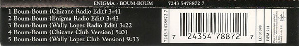 Enigma : Boum-Boum (CD, Maxi, Copy Prot.)