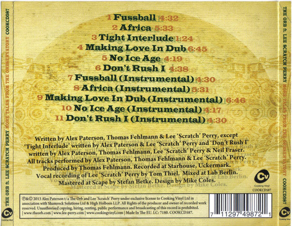 The Orb Featuring Lee Scratch Perry* : More Tales From The Orbservatory (CD, Album)