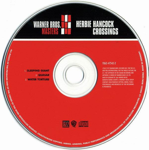 Herbie Hancock : Crossings (CD, Album, RE, Dig)