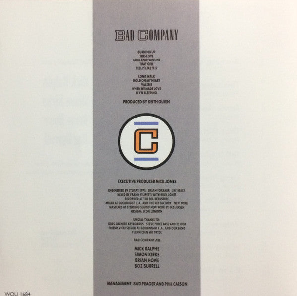 Bad Company (3) : Fame And Fortune (CD, Album, RE)