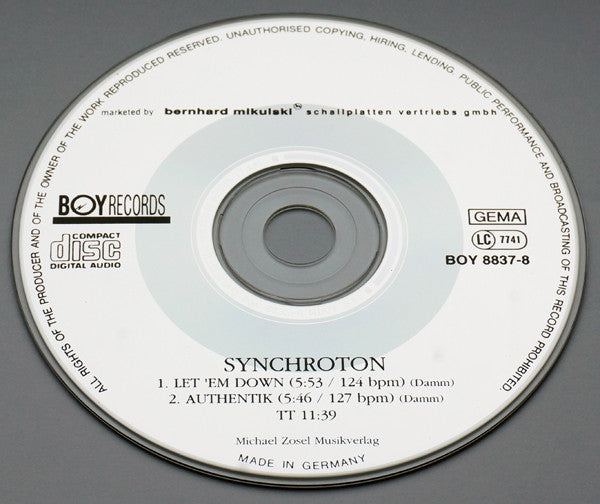 Synchroton : Let&#39;em Down (CD, Maxi)