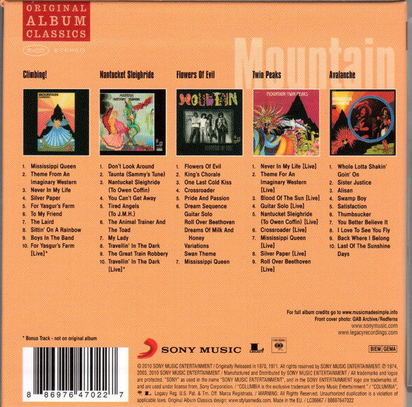 Mountain : Original Album Classics (Box, Comp, RE + CD, Album, RE + CD, Album, RE + CD)