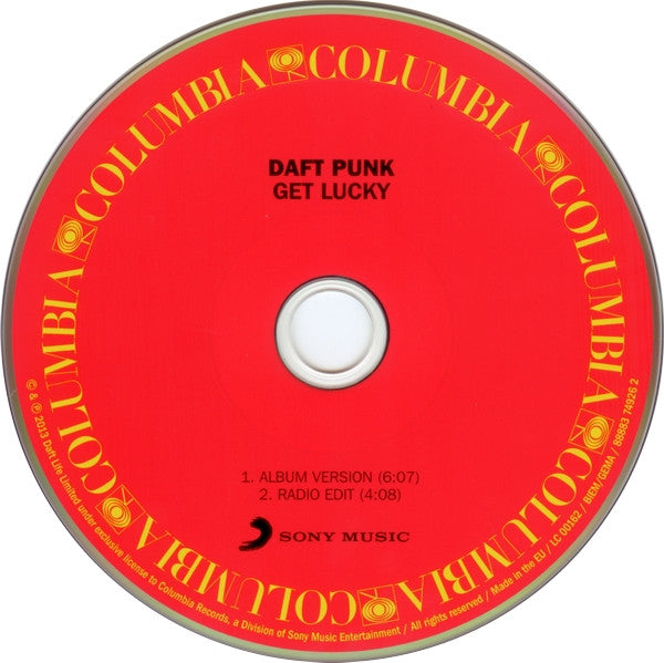 Daft Punk : Get Lucky (CD, Single)