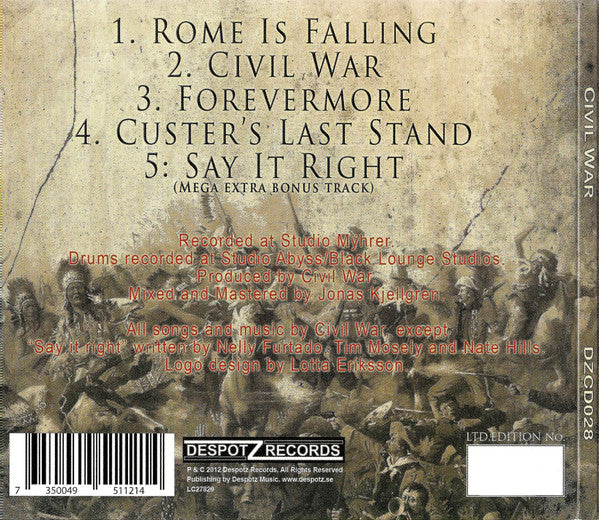 Civil War (5) : Civil War (CD, EP, Ltd, Num, Jak)