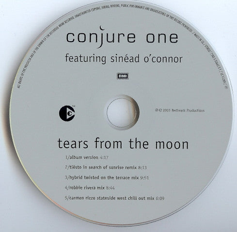 Conjure One Featuring Sinéad O'Connor : Tears From The Moon (CD, Single, Copy Prot.)