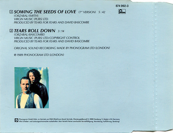 Tears For Fears : Sowing The Seeds Of Love (CD, Mini, Single)