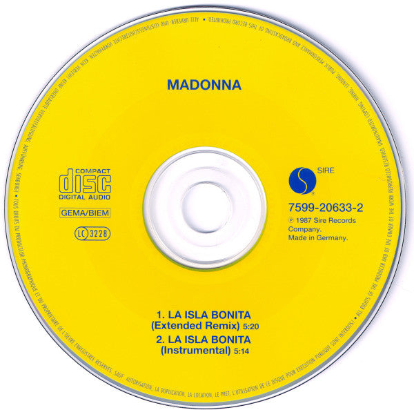 Madonna : La Isla Bonita (CD, Single, RE)