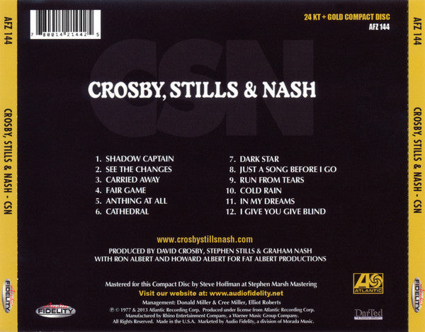 Crosby, Stills &amp; Nash : CSN (CD, Album, Ltd, Num, RE, RM, Gol)