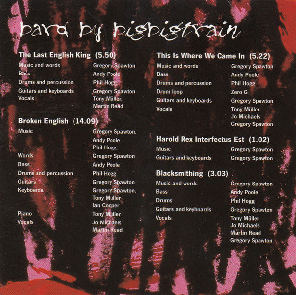 Big Big Train : Bard (CD, Album)