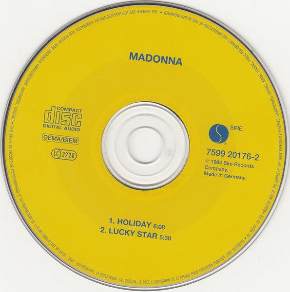 Madonna : Holiday (CD, Single, RE)