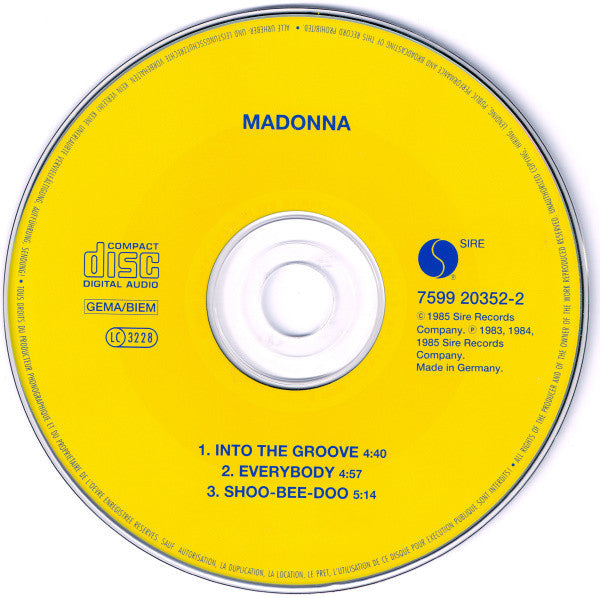 Madonna : Into The Groove (CD, Single, RE)