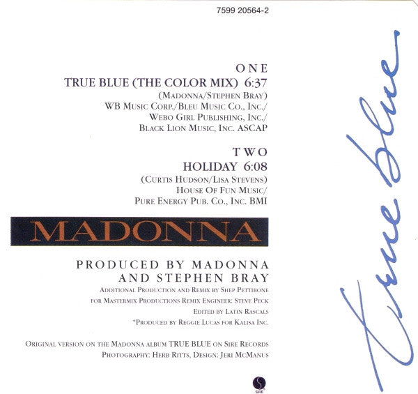 Madonna : True Blue (CD, Single, RE)