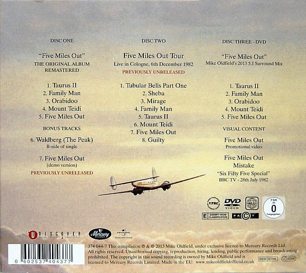 Mike Oldfield : Five Miles Out (CD, Album, RE + CD + DVD-V, Album, Multichannel + )