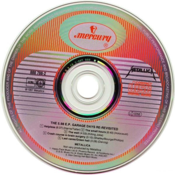 Metallica : The $5.98 E.P. Garage Days Re-Revisited (CD, EP)