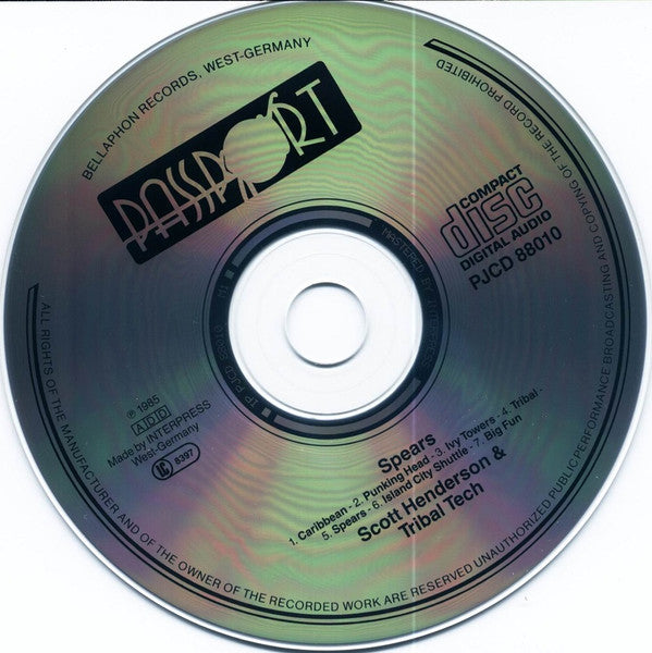 Scott Henderson (2) And Tribal Tech (2) : Spears (CD, Album)