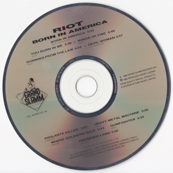 Riot (4) : Born In America (CD, Album, RE)