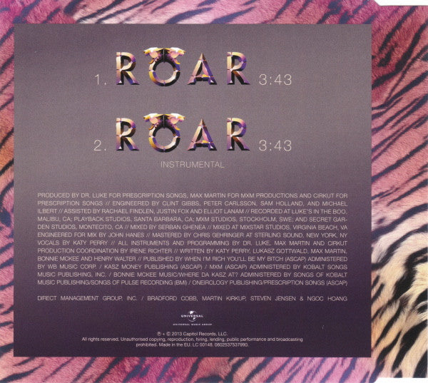 Katy Perry : Roar (CD, Single)