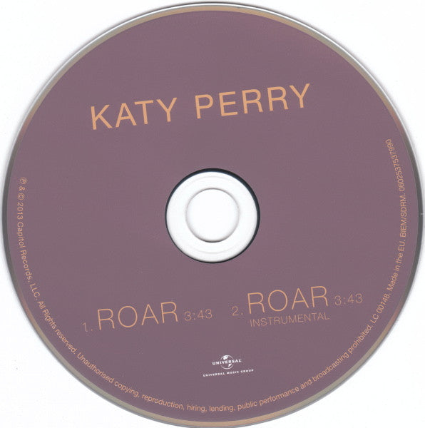 Katy Perry : Roar (CD, Single)
