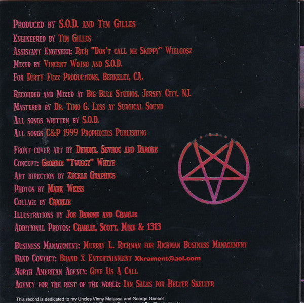 S.O.D.* : Bigger Than The Devil (CD, Album, O-c)