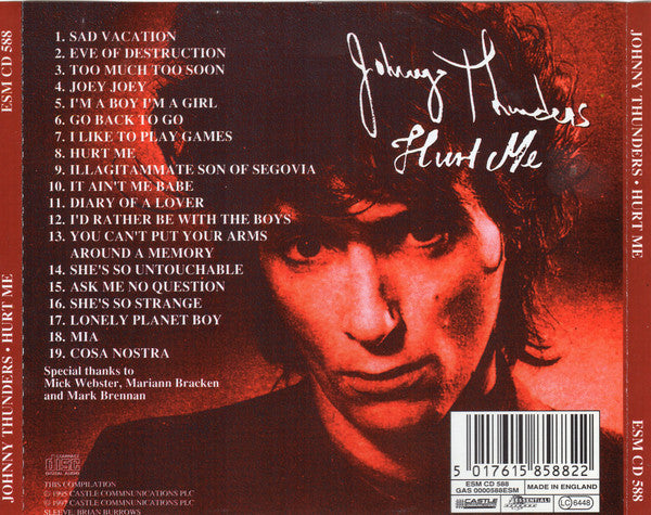 Johnny Thunders : Hurt Me (CD, Album, RE)
