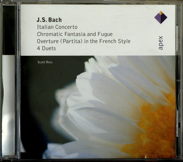 J.S. Bach*, Scott Ross (4) : Italian Concerto / Chromatic Fantasia And Fugue / Overture (Partita) In The French Style / 4 Duets (CD, Album, RE)