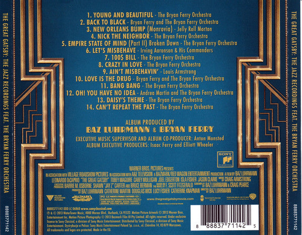 The Bryan Ferry Orchestra : The Great Gatsby: Jazz Recordings (CD)